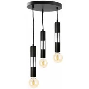 Keter Magnum Cluster Pendant Ceiling Light Black, Silver, 30cm, 3x E27