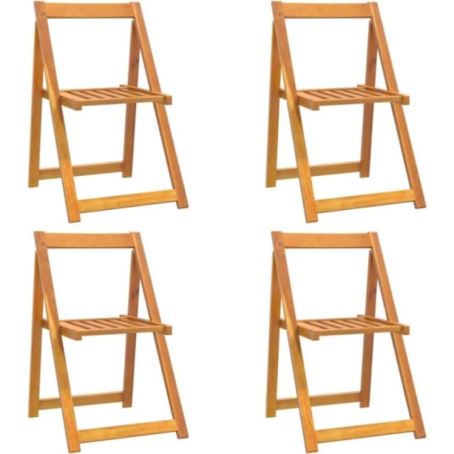 VIDAXL Folding Garden Chairs 4 pcs Solid Wood Acacia Vidaxl 8720286980262