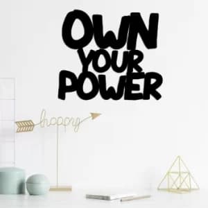 Own Your Power Black Decorative Metal Wall Accessory