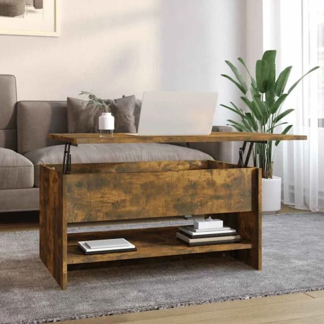 VIDAXL Vidaxl - Coffee Table Smoked Oak 80x50x40cm Engineered Wood 8720286974155