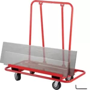 VEVOR Drywall Cart, 45.3"L × 21.7"W × 31.5"H Drywall Sheet Carts with 2200 LBS/1 Ton Load Capacity, Heavy Duty Plasterboard Trolley w/ Four 5" Wheels,