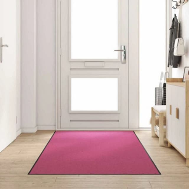 Vidaxl Doormat Other Pink And Black 120 X 250 Cm Polyamide And Pvc
