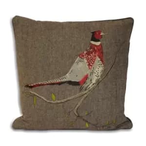 Hunter Pheasant Cushion Brown, Brown / 45 x 45cm / Polyester Filled