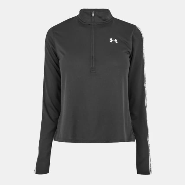 Under Armour Womens Tech Tape Zipped Long-Sleeve Performance Gym Top Black female 8 (XS)