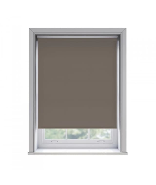 New Edge Blinds No Drill Chocolate Thermal Blackout Roller Blind 170cm Drop Size: 125cm Chocolate Unisex 125 cm