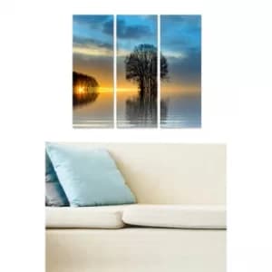 MDF2494419 Multicolor Decorative MDF Painting (3 Pieces)