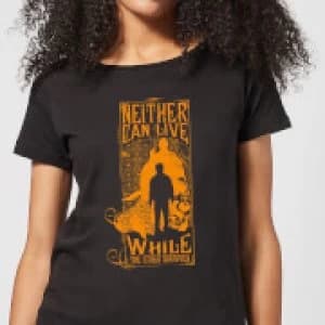 Harry Potter Neither Can Live Womens T-Shirt - Black