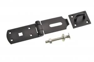 Wickes Heavy Duty Door Hasp and Staple - Black 203mm