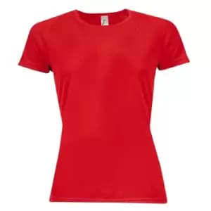 SOLS Womens/Ladies Sporty Short Sleeve T-Shirt (XXL) (Red)