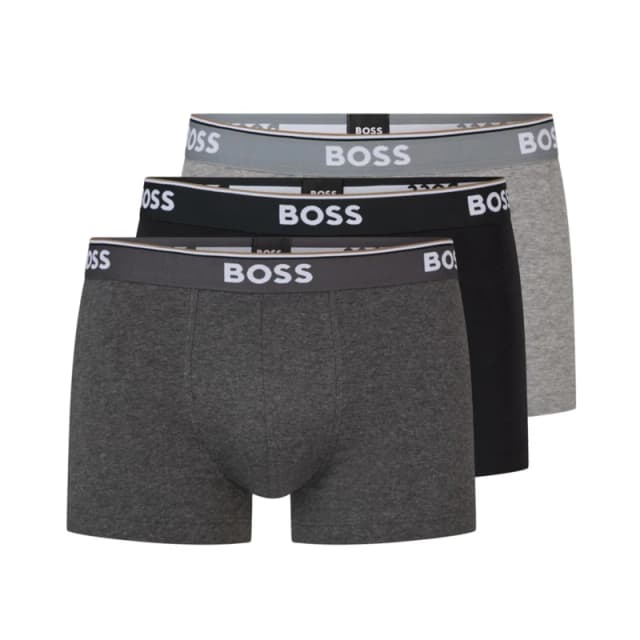 Boss 3 Pack Power Boxer Shorts - Grey Grey XL