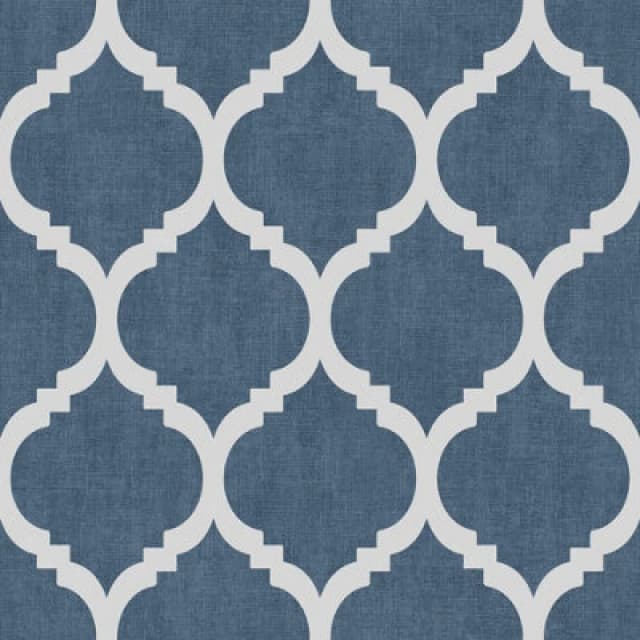 Muriva Blue Geometric Shimmer Effect Embossed Wallpaper