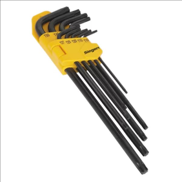 Genuine SEALEY S01096 TRX-Star* Key Set 9pc Extra-Long