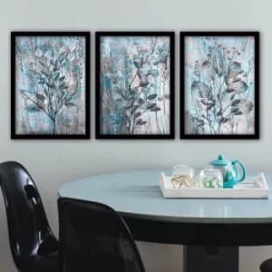 3SC71 Multicolor Decorative Framed Painting (3 Pieces)