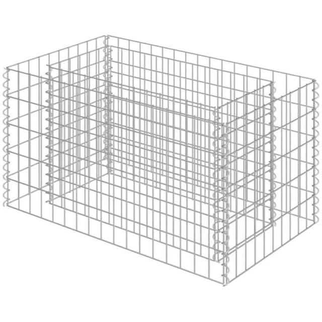 VIDAXL Gabion Raised Bed Galvanised Steel 90x50x50cm Vidaxl 8719883592046