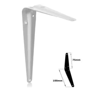 Moderix Shelf Brackets White London Pattern Metal for Shelving Constructions - S
