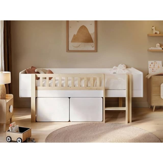 Noomi Kayla Mid Sleeper with Storage White Size: EU Single White Unisex EU Single