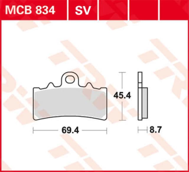 TRW Lucas Sintered lining MCB834SV