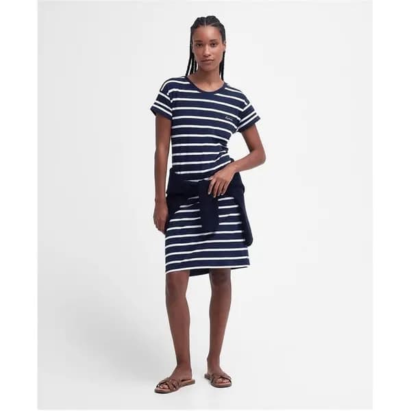 Barbour Otterburn Striped Midi Dress - Blue 12