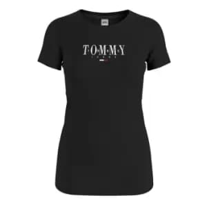 Tommy Jeans Slim Fit Logo T-Shirt - Black