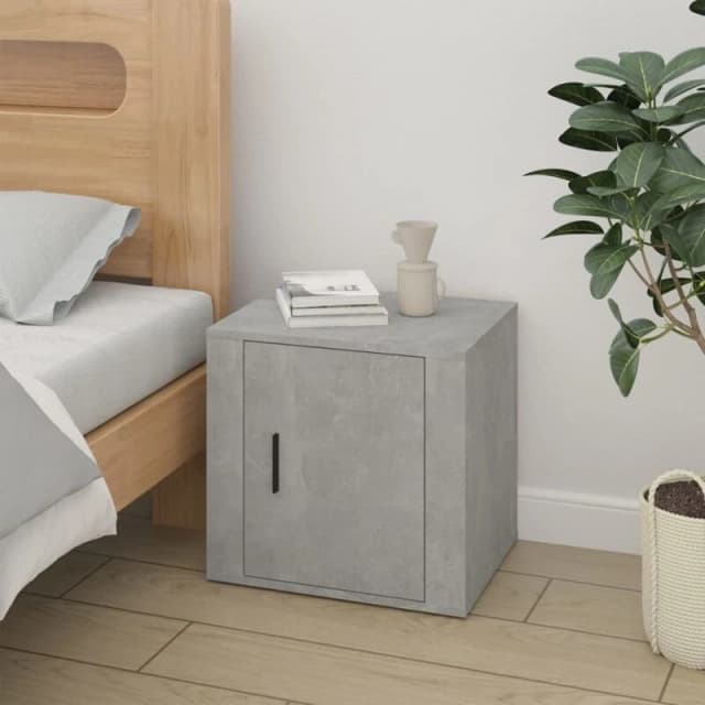 vidaXL Bedside Cabinet Concrete Grey 50x39x47 cm, Grey 816696