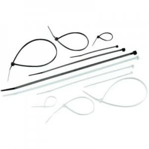 Wickes Cable Ties - Black/White Mixed Size Pack of 50