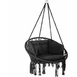 Hanging chair Grazia - garden swing seat, hanging egg chair, garden swing chair - Black - black