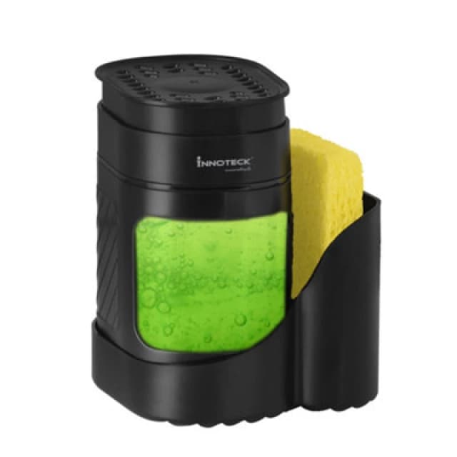 Innoteck Essentials Compact Sink Organiser With Soap Dispenser And Sponge - Black