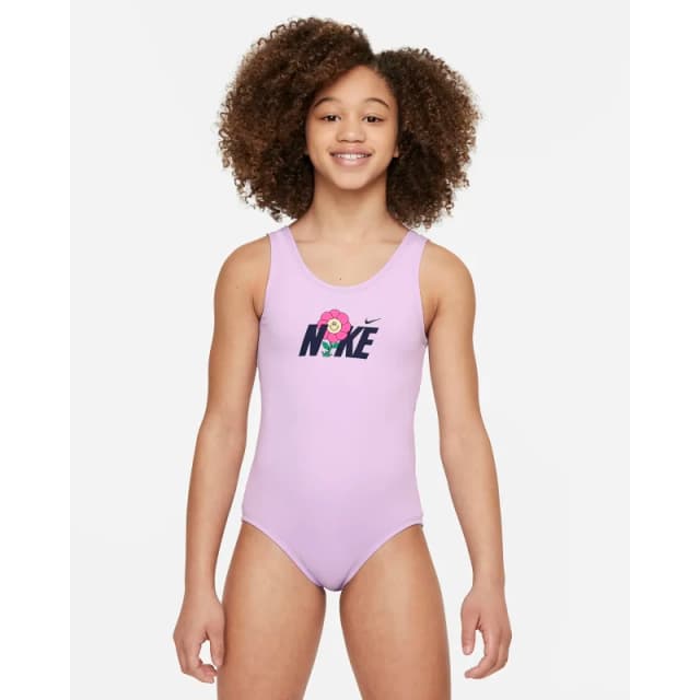 One Piece swimsuit for girls Nike Multi Logo Violet Female L