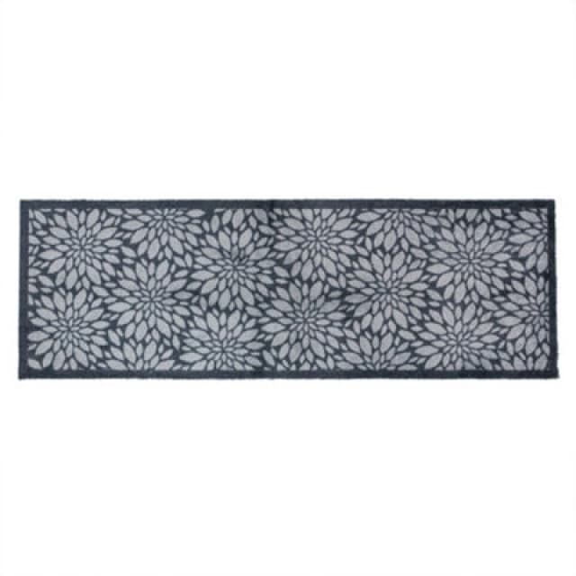 JVL Mega Mat Entrance RunnerFlowers 57x150cm Door Mats 57x150cm Grey 40698802057
