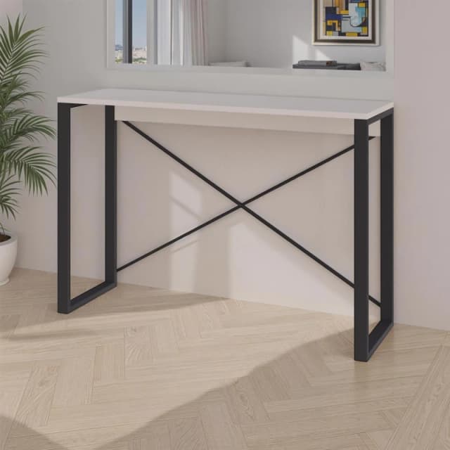 FWStyle FWStyle Sandstone Modern Console Hallway Table in Beige Beige One Size Unisex 5056413133144