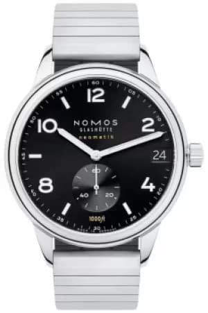 Nomos Glashutte Watch Club Sport Neomatik 42 Date Black Sapphire Crystal
