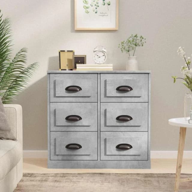 Vidaxl Sideboard Concrete Grey 70X35.5X67.5cm Engineered Wood