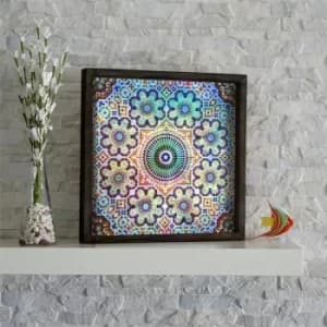 KZM524 Multicolor Decorative Framed MDF Painting