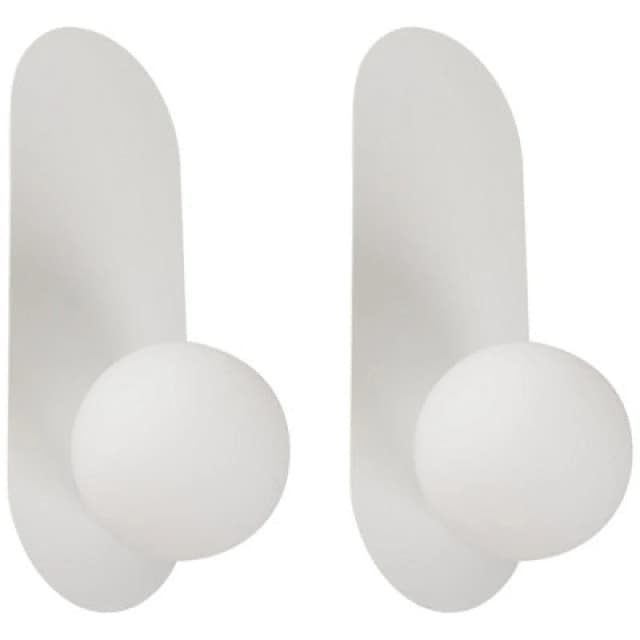 Beliani Set Of 2 Wall Lamps Leisi White