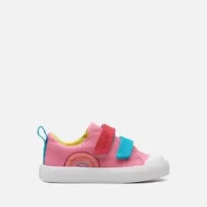Clarks Toddlers' Foxing TorLo Canvas Shoes - Pink - UK 4.5 Toddler
