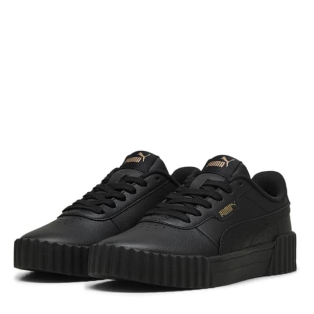 Puma Carina 3.0 Trainers Juniors Black/Gold female 3 (35.5)