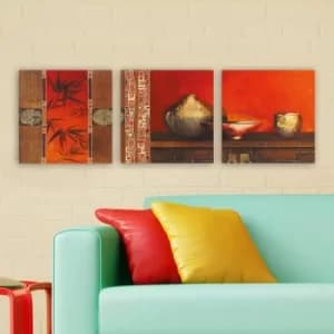 PMDR10266 Multicolor Decorative Canvas Painting (3 Pieces)