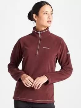 Craghoppers Miska VI Half Zip Top - Garnet, Garnet, Size 18, Women