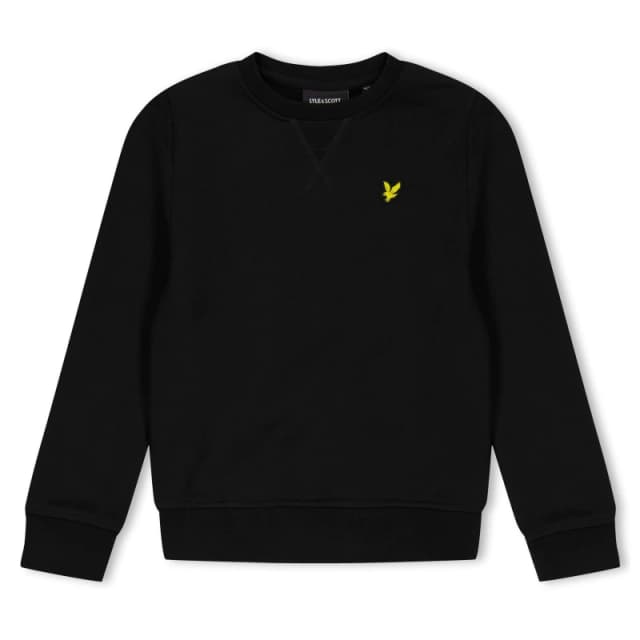 Lyle and Scott Kids Cotton Crew Sweatshirt Jet Black male 3-4 Yrs