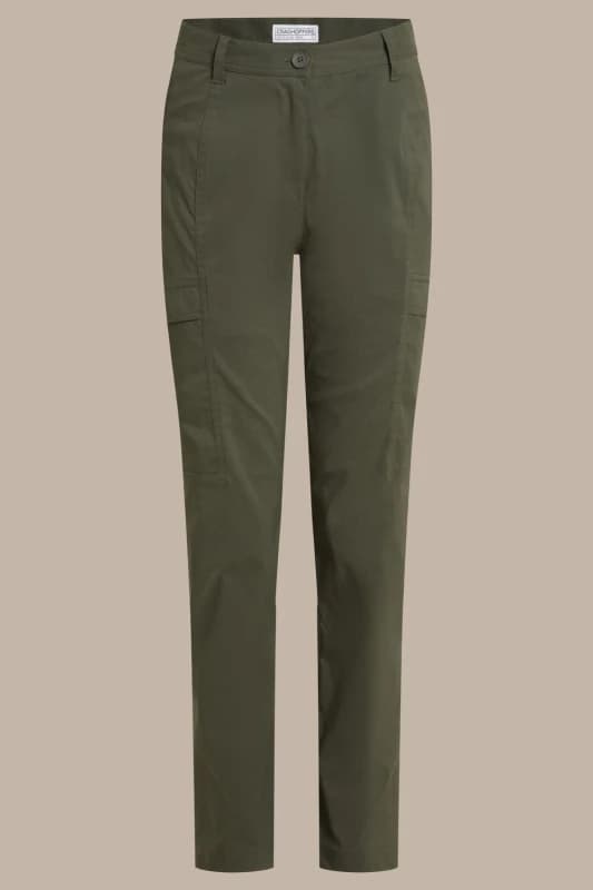 Craghoppers Womens Kiwi Pro Water-Repellent Cargo Trousers in Khaki Size: 16 Khaki Female 16