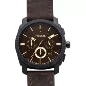 Machine Brown Leather Mens Watch 42mm