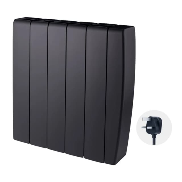 TCP Smart 1500W Black Ceramic Panel Electric Radiator Black Unisex