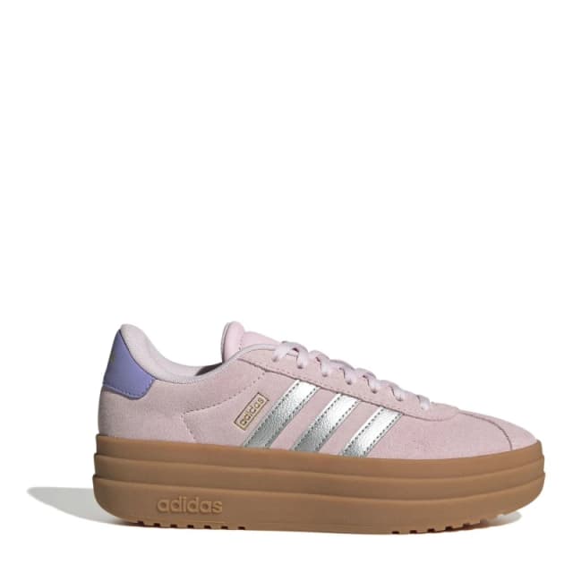 adidas Vl Court Bold Low-Top Trainers Girls Pink/Slvr/Gld female 4 (36.5)