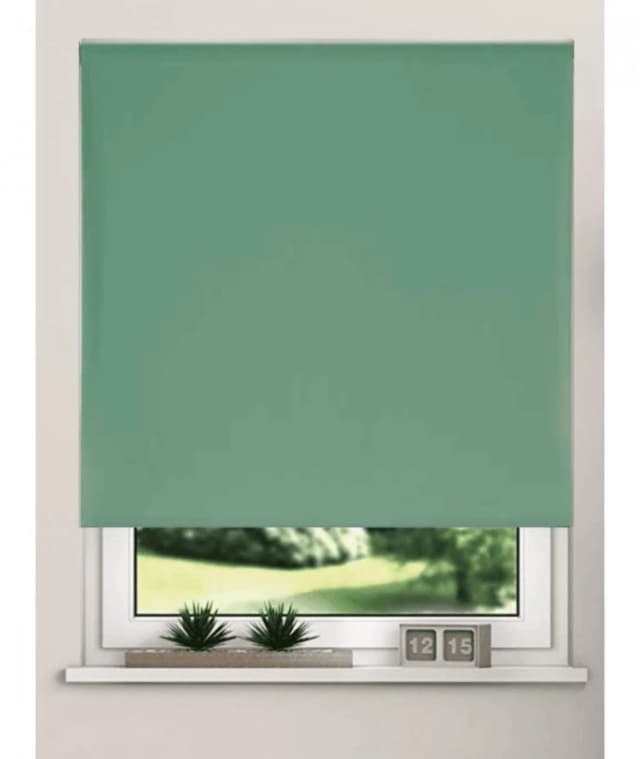 New Edge Blinds Thermal Blackout Roller Blinds 175cm Drop x Width 160cm Basil in Emerald Size: 120cm width x 175cm drop Emerald Unisex 120cm widt