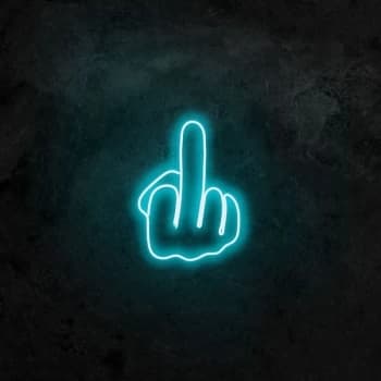 Middle Finger - Blue Blue Wall Lamp
