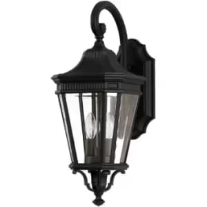 Elstead Cotswold Lane - 2 Light Outdoor Medium Wall Lantern Light Black IP44, E14