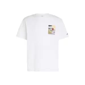 Tommy Jeans Tjm Rlx Flag Crisp Tj Luxe Tee - White