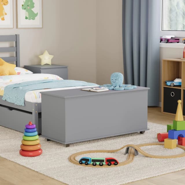 Lassic Leon Storage Ottoman Toy Box Grey unisex One Size