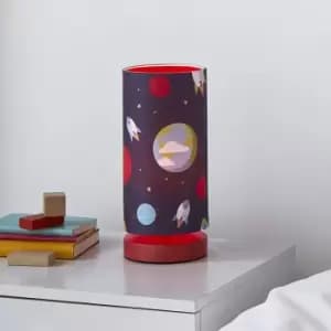 Glow Sanaa Space Printed Multicolour LED Circular Table Lamp