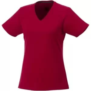 Elevate Womens/Ladies Amery Short Sleeve Cool Fit V-Neck T Shirt (M) (Red)